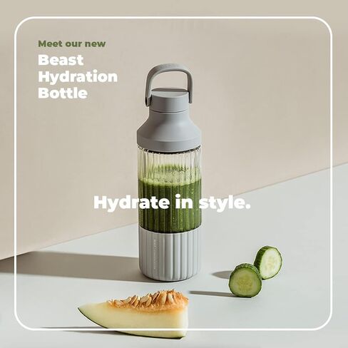 زجاجة ترطيب زجاجية من بيست مع غطاء للحمل، 24 أونصة (أسود كربوني) in Kuwait