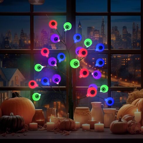 4th of July Decorations Star Tree, 2 Pack 24 Inch Lighted Artificial Birch Tree for Tabletop, 24 LED Red White Blue Star Lights for July 4th Indoor Independence Decor in Saudi Arabia