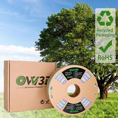OVV3D PLA Filament 1.75 مم، خيوط طابعة ثلاثية الأبعاد حرير PLA مزدوجة اللون PLA خيوط، أسود أحمر PLA خيوط، تغيير اللون كل بوصة خيوط طابعة ثلاثية الأبعاد +/-0.02 مم، 1 كجم/2.2 رطل in Saudi Arabia