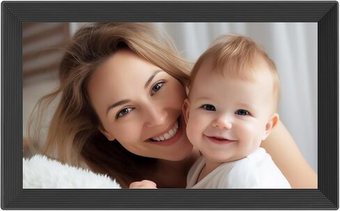 إطار صورة رقمي 10.1 بوصة، إطار صور رقمي واي فاي، عرض شرائح إلكتروني، سعة تخزين مدمجة 16 جيجابايت، مثبت على الحائط، تدوير تلقائي، سهل تحميل الصور والفيديو على الفور عبر تطبيق Uhale in Saudi Arabia