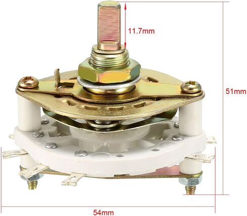 uxcell 2P3T 2 Pole 3 Position 1 Deck Band Channel Rotary Switch Selector with Knob in Saudi Arabia