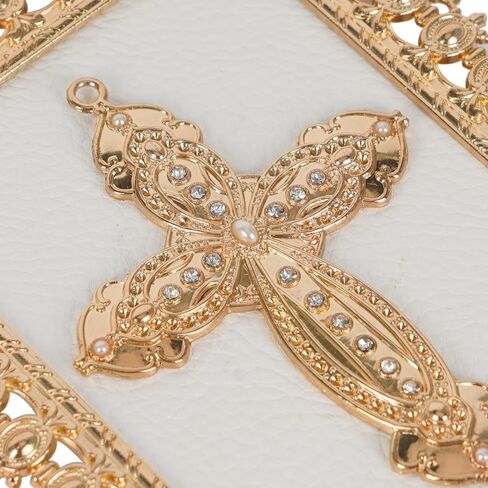 ديكور طاولة متقاطعة من NIKKY HOME، صليب مسيحي ذهبي مع حامل، صليب قائم على الطاولة مرصع بالألماس، هدايا صليب دينية روحية in Kuwait