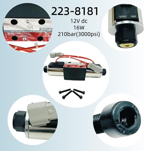 223-8181 2238181 Hydraulic Valve Group Solenoid 12V Solenoid Valve Compatible for Caterpillar CAT 416D 420D 424B 428D 430D 432D 438D 442D Backhoe Loader Replacement in Saudi Arabia
