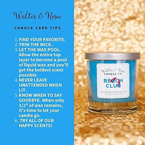 Walter & Rosie Candle Co. - الشمعة المعطرة ذات اللهب الأسود 11 أونصة مستوحاة من روائح ديزني - رائحة مستوحاة من الخزعبلات - الهالوين - أسعد الروائح على وجه الأرض - مزيج الصويا - ما يصل إلى 40 ساعة in Kuwait