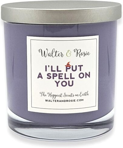 Walter & Rosie Candle Co. - الشمعة المعطرة ذات اللهب الأسود 11 أونصة مستوحاة من روائح ديزني - رائحة مستوحاة من الخزعبلات - الهالوين - أسعد الروائح على وجه الأرض - مزيج الصويا - ما يصل إلى 40 ساعة in Kuwait
