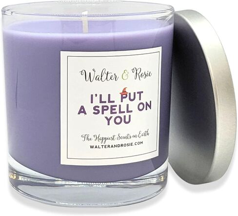 Walter & Rosie Candle Co. - الشمعة المعطرة ذات اللهب الأسود 11 أونصة مستوحاة من روائح ديزني - رائحة مستوحاة من الخزعبلات - الهالوين - أسعد الروائح على وجه الأرض - مزيج الصويا - ما يصل إلى 40 ساعة in Kuwait