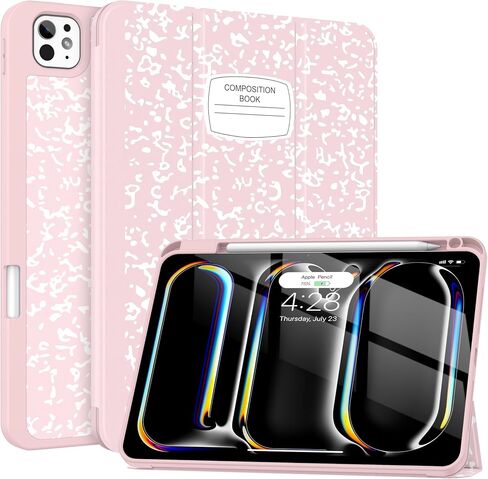 Soke for New iPad Pro 11 Inch Case (M4) 5th Generation 2024 with Pencil Holder - [Shockproof + Apple Pencil Charging + Auto Wake/Sleep], Soft TPU Back Cover for iPad Pro 11", Book Black in Saudi Arabia