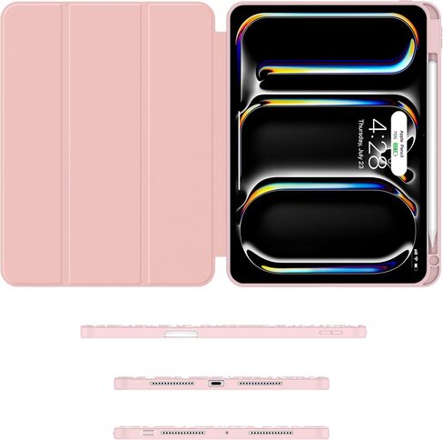 Soke for New iPad Pro 11 Inch Case (M4) 5th Generation 2024 with Pencil Holder - [Shockproof + Apple Pencil Charging + Auto Wake/Sleep], Soft TPU Back Cover for iPad Pro 11", Book Black in Saudi Arabia
