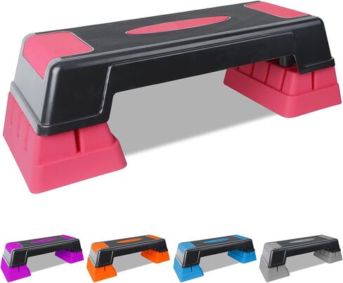 منصة تدريب للتمرين والتمارين الرياضية، جهاز ستيبر هوائي مقاس 30 بوصة مع رافعات ارتفاع قابلة للتعديل مقاس 5 بوصة - 7 بوصة - 9 بوصة in Kuwait