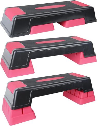 منصة تدريب للتمرين والتمارين الرياضية، جهاز ستيبر هوائي مقاس 30 بوصة مع رافعات ارتفاع قابلة للتعديل مقاس 5 بوصة - 7 بوصة - 9 بوصة in Kuwait