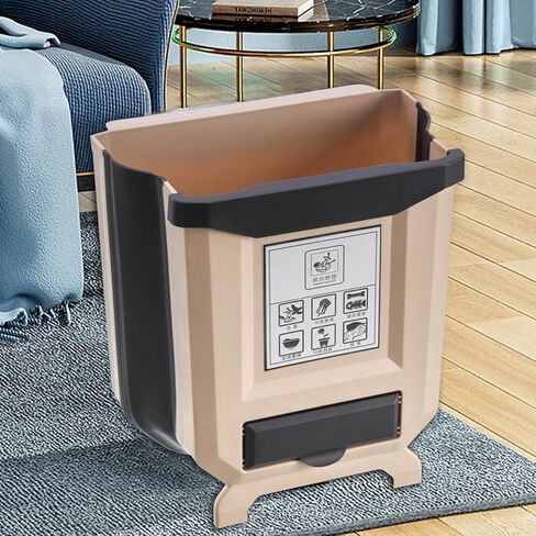 Kitchen Trash Can Hanging Foldable Trash Can Collapsible Waste Bin with 5 Rolls Trash Bags for Kitchen Cabinet Car Bedroom Bathroom in Saudi Arabia
