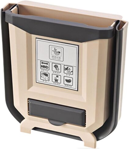 سلة المهملات المطبخ معلقة سلة المهملات قابلة للطي سلة المهملات مع 5 لفات أكياس القمامة لخزانة المطبخ غرفة نوم السيارة الحمام in Kuwait