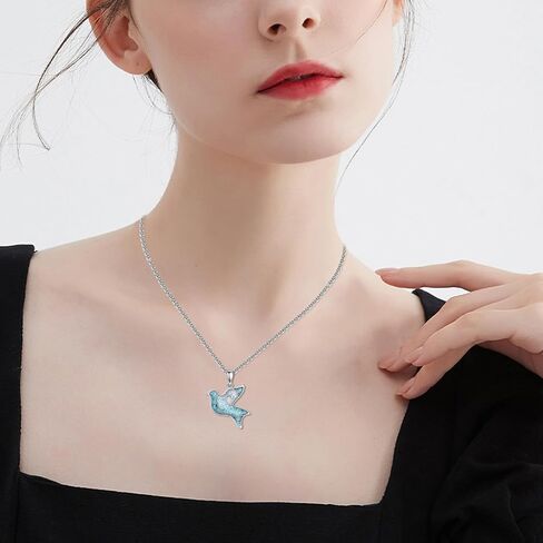 Italian Horn Necklace Sterling Silver Italian Horn Turquoise Pendant Necklace Italian Horn Jewelry Gifts for Women Men in Kuwait