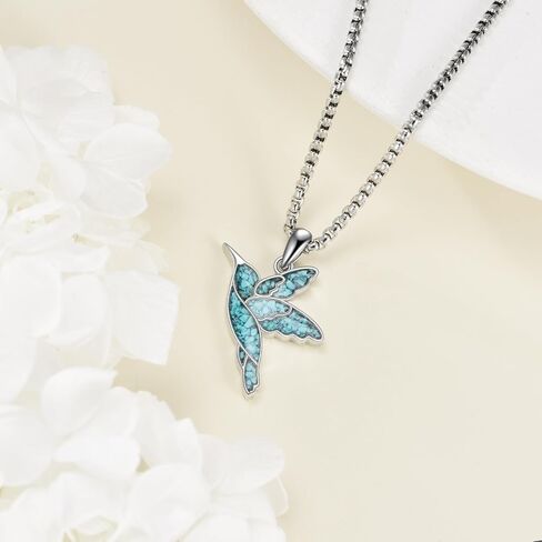 Italian Horn Necklace Sterling Silver Italian Horn Turquoise Pendant Necklace Italian Horn Jewelry Gifts for Women Men in Kuwait
