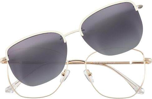 OCCI CHIARI Magnetic Clip on Sunglasses Readers Women Polarized Reading Sunglass 1.0 1.25 1.5 1.75 2.0 2.25 2.5 2.75 3.0 in Kuwait