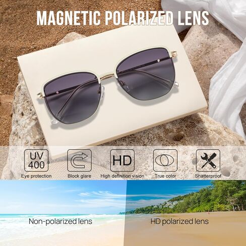 OCCI CHIARI Magnetic Clip on Sunglasses Readers Women Polarized Reading Sunglass 1.0 1.25 1.5 1.75 2.0 2.25 2.5 2.75 3.0 in Kuwait