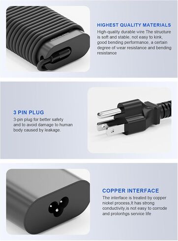 90 واط USB C شاحن لديل خط العرض 5420 5520 5410 5510 5530 7400 5531 7430 5310 5511 7300 7330 5330 9430 الدقة 5570 3571 3560 3561 XPS 15 9500 9510 9520 17 9700 9710 شاحن الكمبيوتر المحمول محول التيار المتردد in Kuwait