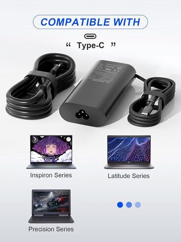 90 واط USB C شاحن لديل خط العرض 5420 5520 5410 5510 5530 7400 5531 7430 5310 5511 7300 7330 5330 9430 الدقة 5570 3571 3560 3561 XPS 15 9500 9510 9520 17 9700 9710 شاحن الكمبيوتر المحمول محول التيار المتردد in Kuwait