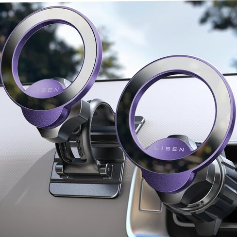 LISEN for Blue iPhone 15 Car Mount, 360° Rotation iPhone Magsafe Car Mount, Hands Free Car Mount for iPhone Magsaf, Magnetic Phone Holder for Car for iPhone 15 14 13 12 Pro Max Plus Mini in Saudi Arabia