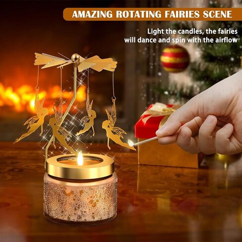 هدايا الشموع للنساء، هدايا عيد ميلاد فريدة للنساء، هدايا مضحكة للزوجة وصديقة الأخت، هدايا شموع معطرة قابلة للدوران لعيد الميلاد وعيد الشكر وعيد الحب in Kuwait