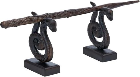 عرض حامل عصا Handicraftviet Wizard العصا الخشبية المنحوتة يدويًا 3 طبقات للتجميع باللون الأسود (حامل العصا 3 فتحات) in Kuwait