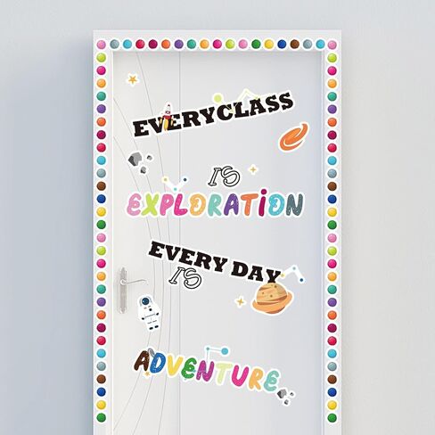 Classroom Bulletin Board Decor Colorful Classroom Decoration Set Welcome Banner Motivational Posters for for Kindergarten Elementary Middle School (Amazing) in Saudi Arabia