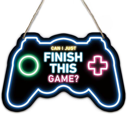 لافتة باب خشبية للألعاب معلقة لمنطقة الألعاب، لوحة خشبية لوحدة التحكم في الألعاب، لافتة خشبية معلقة للوحة خشبية معلقة، لافتة باب لغرفة الأطفال وغرفة نوم الأولاد، ديكور جدار الباب 6.5 × 10.2 بوصة in Kuwait