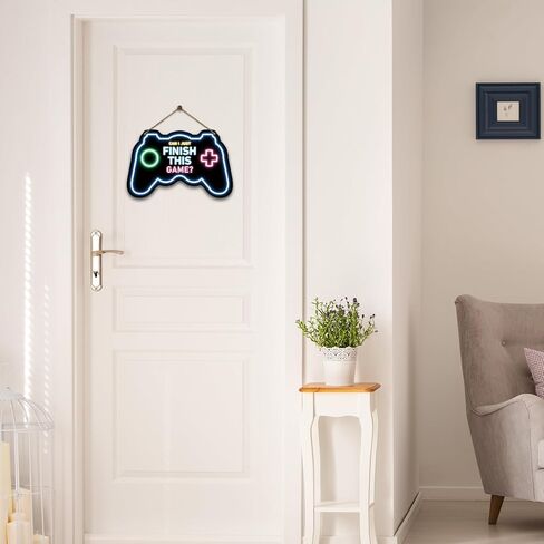 لافتة باب خشبية للألعاب معلقة لمنطقة الألعاب، لوحة خشبية لوحدة التحكم في الألعاب، لافتة خشبية معلقة للوحة خشبية معلقة، لافتة باب لغرفة الأطفال وغرفة نوم الأولاد، ديكور جدار الباب 6.5 × 10.2 بوصة in Kuwait