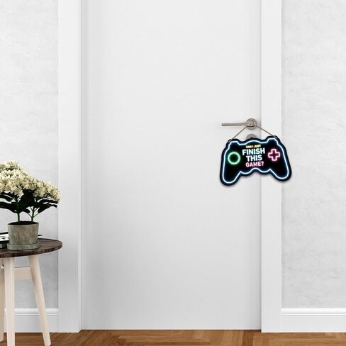 لافتة باب خشبية للألعاب معلقة لمنطقة الألعاب، لوحة خشبية لوحدة التحكم في الألعاب، لافتة خشبية معلقة للوحة خشبية معلقة، لافتة باب لغرفة الأطفال وغرفة نوم الأولاد، ديكور جدار الباب 6.5 × 10.2 بوصة in Kuwait