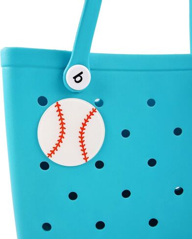 3.15inches/8cm Hard Acrylic Softball Charm for Bogg Bag and Simply Southern Bag, Ball Sport Decorative Accessory for Rubber Beach Tote in Saudi Arabia