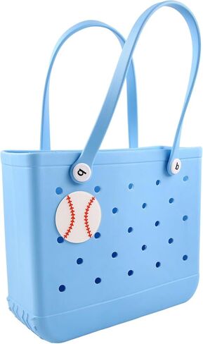 3.15inches/8cm Hard Acrylic Softball Charm for Bogg Bag and Simply Southern Bag, Ball Sport Decorative Accessory for Rubber Beach Tote in Saudi Arabia