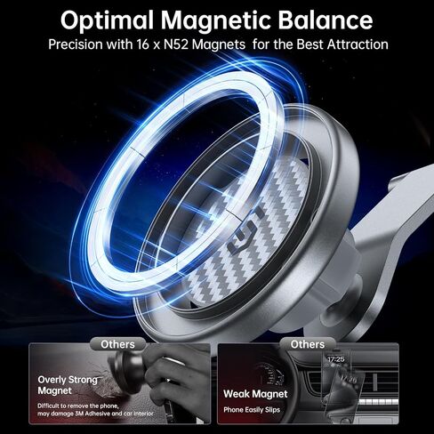 SYNCWIRE for MagSafe Car Mount for Universal Dashboard &Tesla Screen, [Super Stable ] Magnetic Phone Holder for Car, Aluminum Alloy Arm, Car Mount for iPhone 15 Pro Max 14 13 12&All in Kuwait