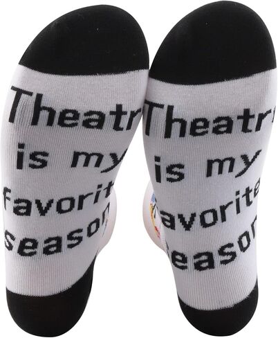 JNIAP 2 Pairs Drama Theatre Socks Gift Musical Broadway Gift Drama Teacher Gift Theatre Nerd Gift in Kuwait