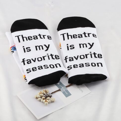 JNIAP 2 Pairs Drama Theatre Socks Gift Musical Broadway Gift Drama Teacher Gift Theatre Nerd Gift in Kuwait