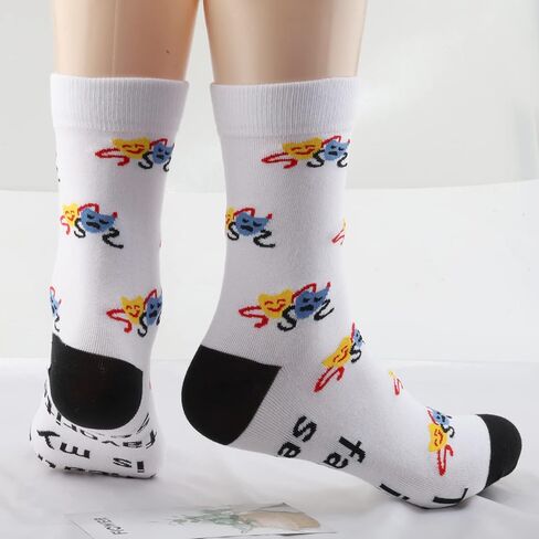 JNIAP 2 Pairs Drama Theatre Socks Gift Musical Broadway Gift Drama Teacher Gift Theatre Nerd Gift in Kuwait