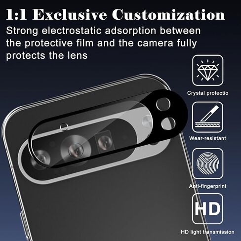 [2+2 Packs Screen Protector Compatible with OnePlus 12R Tempered Glass [Fingerprint Unlock] [Anti-Scratch] [9H Hardness] [HD] [No Bubbles], Camera Lens Protector Film for OnePlus 12R in Saudi Arabia