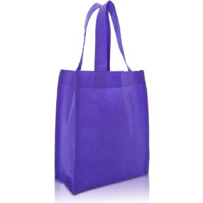 DALIX 10" Mini Shopping Totes Small Resuseable Bags for Women and Children (Black Pink Red Royal Blue)