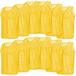 Qii lu womens Pinnies Scrimmage Vests, 12 Pack Mesh Training Vests Football Vest Breathable Bibs Coats, Green, Medium