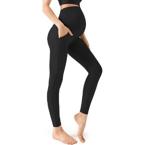 سراويل اليوغا النسائية من AFITNE للحمل فوق البطن مع جيوب، سراويل ضيقة ناعمة قابلة للتمدد للتمرين in Kuwait