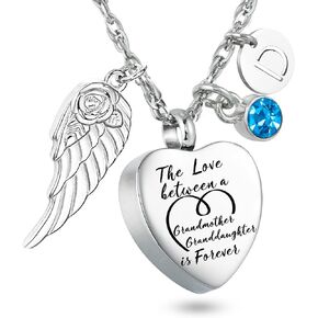 Heart Urn Necklace for Ashes Love between Family Members Cremation Memorial Jewelry Keepsake Pendant for Loss Cremation Urn Necklace Ash Holder Sympathy Gift