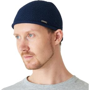 Muslim Kufi African Cap for Men, Knit Prayer Skull Cap & Handmade Beanie for Men of All Ages