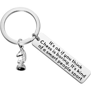 POTIY Knight Chess keychain Chess Gift It's Ok Keychain for Chess Player Chess Lover Chess Master