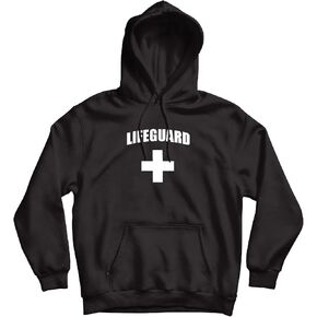 lepni.me Hoodie Sweatshirt Lifeguard White or Red Cross Lifeguarding Uniform Costume