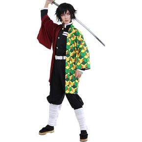 miccostumes Men's Multiple Color Haori Demon Killing Corps Team Uniform Full Set Cosplay Costume