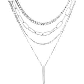 Sacina Layered Bar Necklaces, Chunky Chain Necklaces, Grunge Necklace, Emo Necklaces, Gothic Necklace, Punk Necklace, Christmas Jewelry Gift for Women