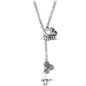 Fuqimanman2020 Plated Crystal Cheerleader Charm Necklace Keychain