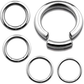 16G or 14G Seamless Segment Ring 316L Surgical Steel