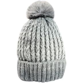 Arctic Barrier Cable Knitted Cute Pompom Beanie for Unmatched Winter Style