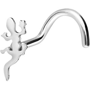 PIERCINGLINE 20G Surgical steel 316L nostril piercing jewelry | GECKO | nose stud screw