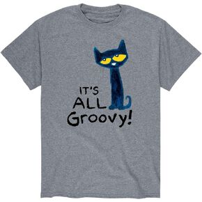 Pete The Cat - It's All Groovy - Men's Short Sleeve Graphic T-Shirt - Size Medium Athletic Heather